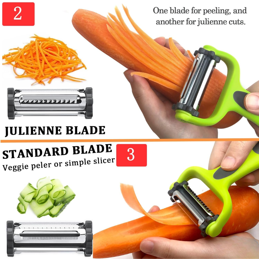 VeggieMaster - 3-in-1 Julienne Cutter for Vegetables