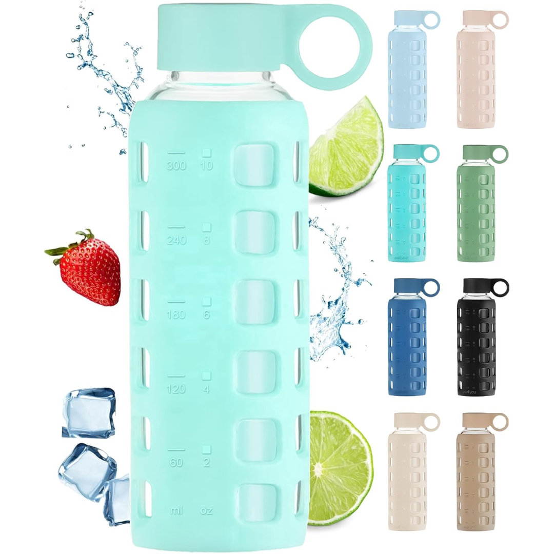 HydraFlow - Glass Drinking Bottle with Time Indicator and Protection
