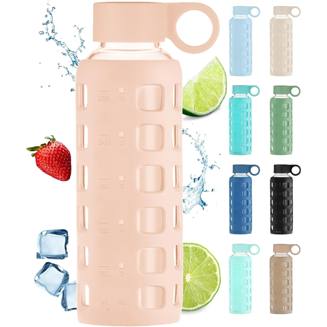 HydraFlow - Glass Drinking Bottle with Time Indicator and Protection