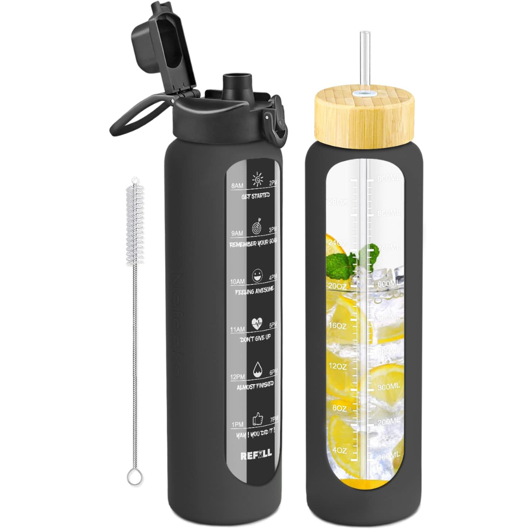 HydraVibe - Reusable Water Bottle with Motivation and Straw