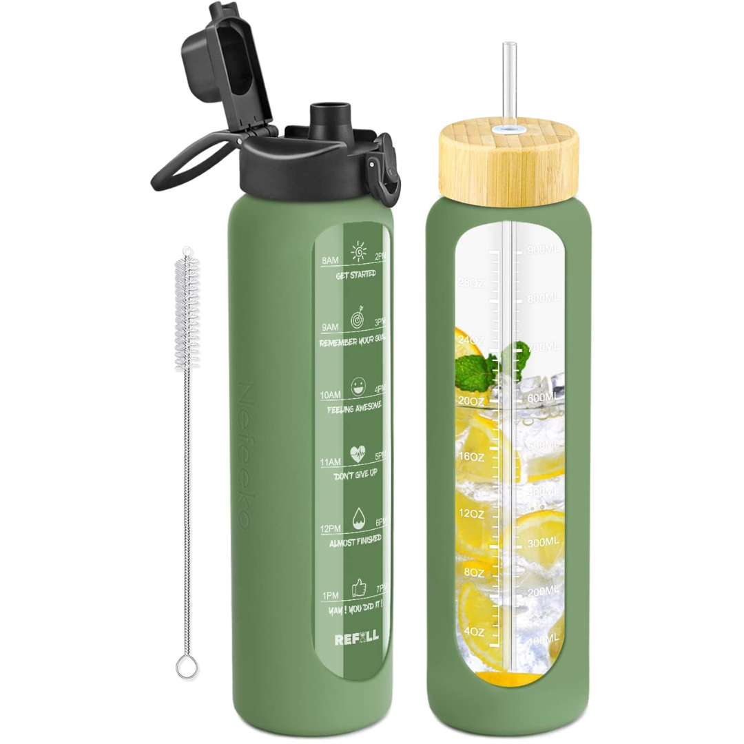 HydraVibe - Reusable Water Bottle with Motivation and Straw