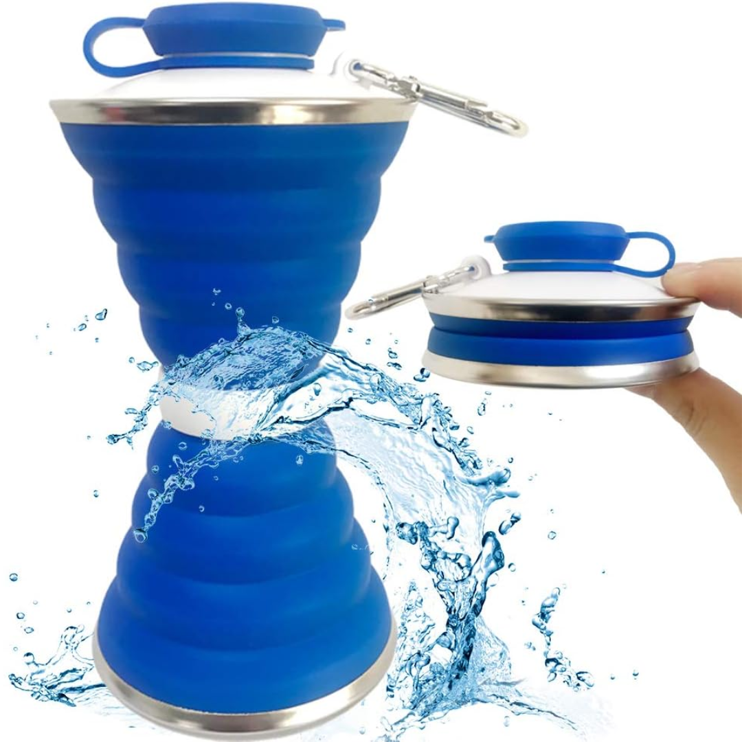 HydroFold - Practical Foldable Water Bottle with Hook