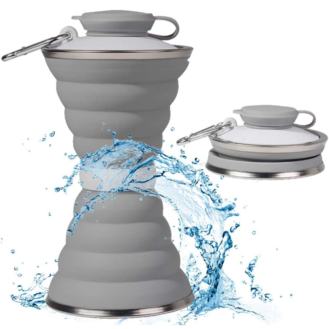 HydroFold - Practical Foldable Water Bottle with Hook