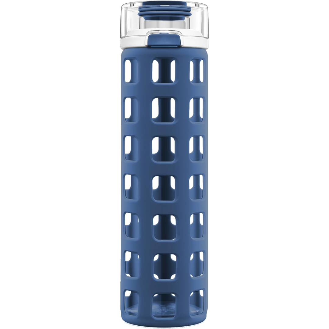 PureSip – Sustainable Glass Water Bottle with Fliplock