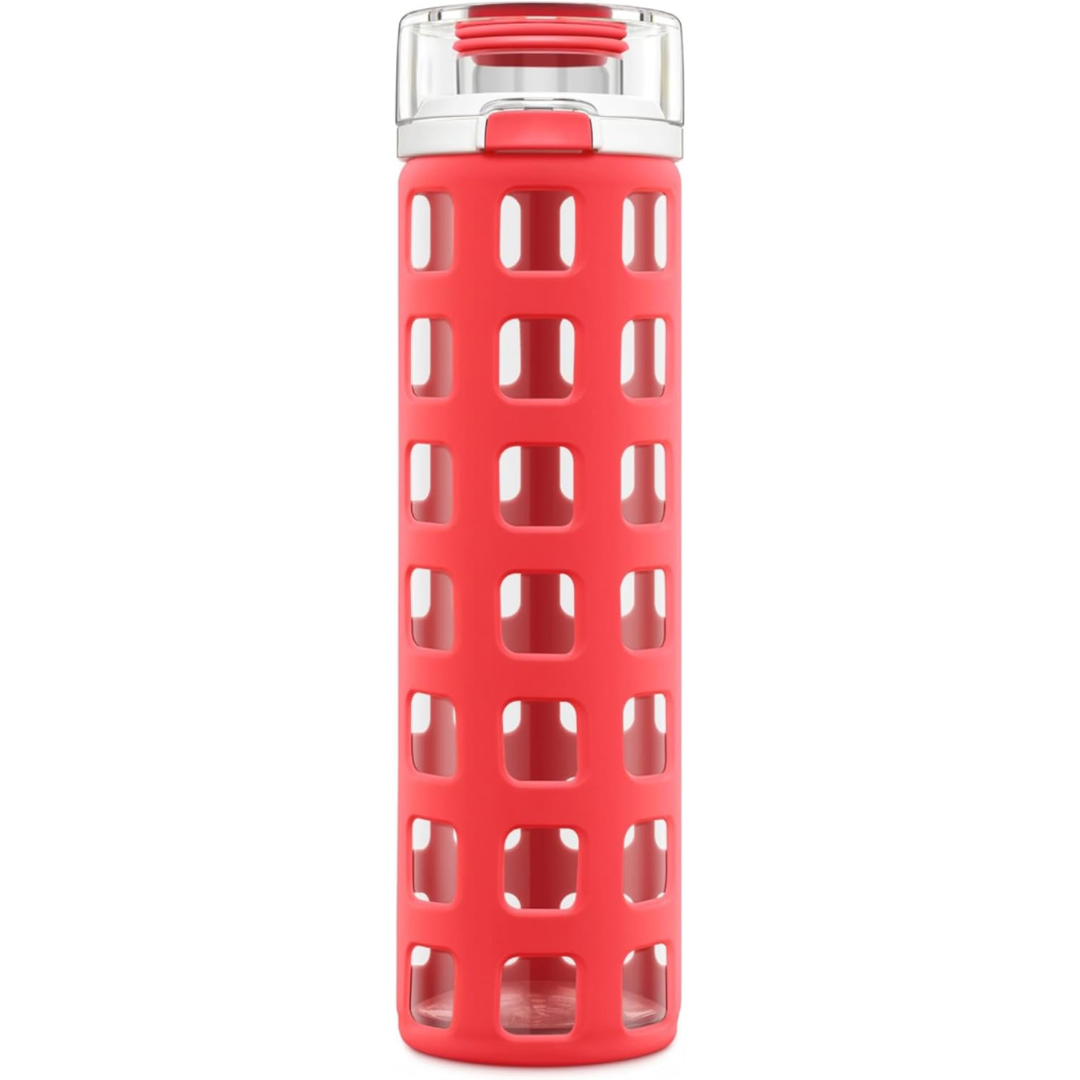 PureSip – Sustainable Glass Water Bottle with Fliplock