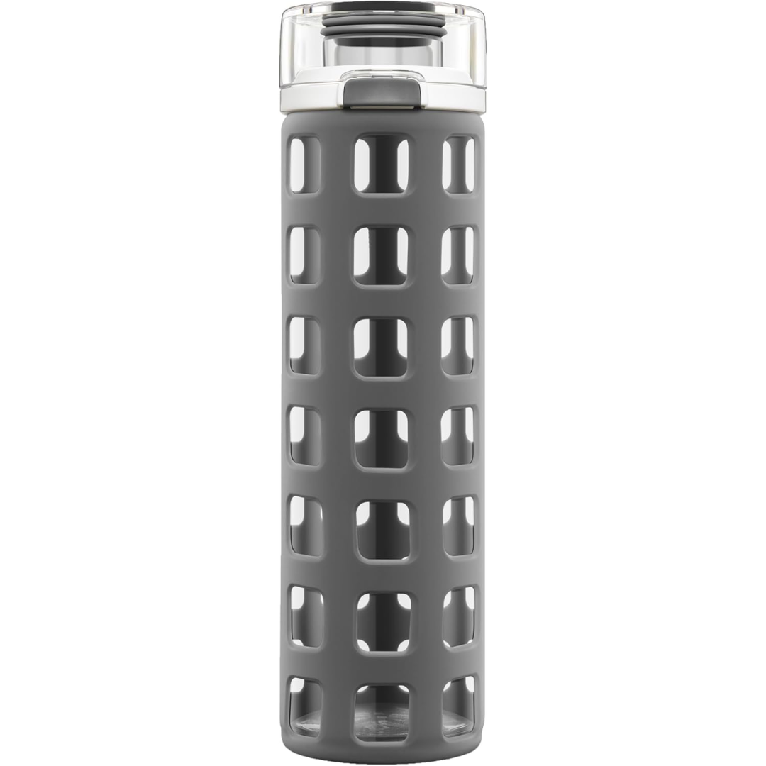 PureSip – Sustainable Glass Water Bottle with Fliplock