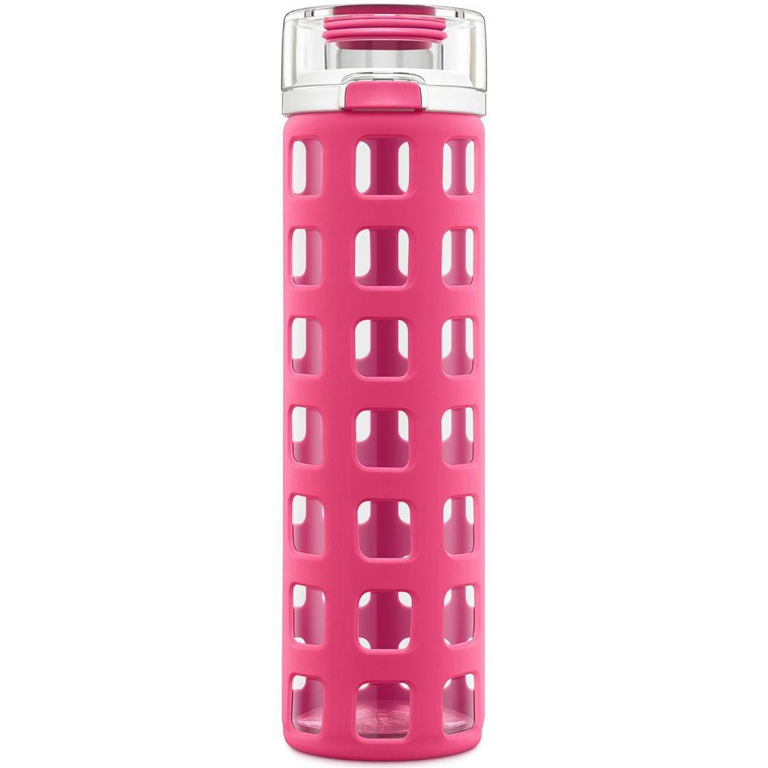 PureSip – Sustainable Glass Water Bottle with Fliplock