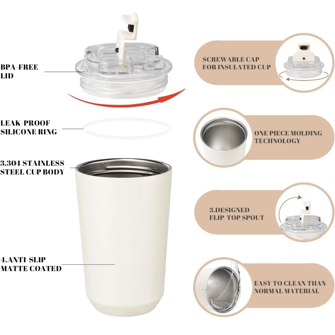 PureSip - Insulating RVS Travel Mug with Thermo Function