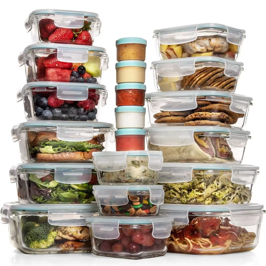 GlassSafe - 35-piece Set of Airtight Storage Jars