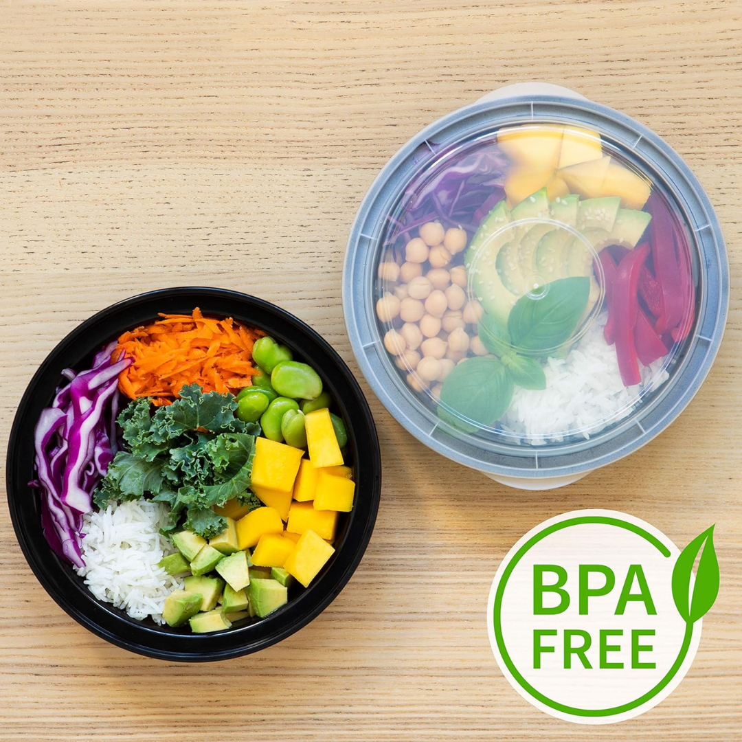 MealPrepPro – Durable Round Plastic Storage Boxes
