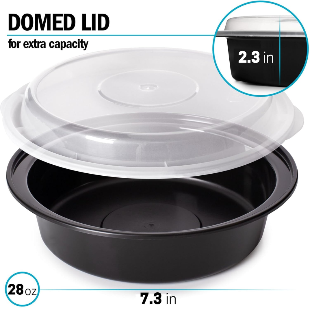 MealPrepPro – Durable Round Plastic Storage Boxes