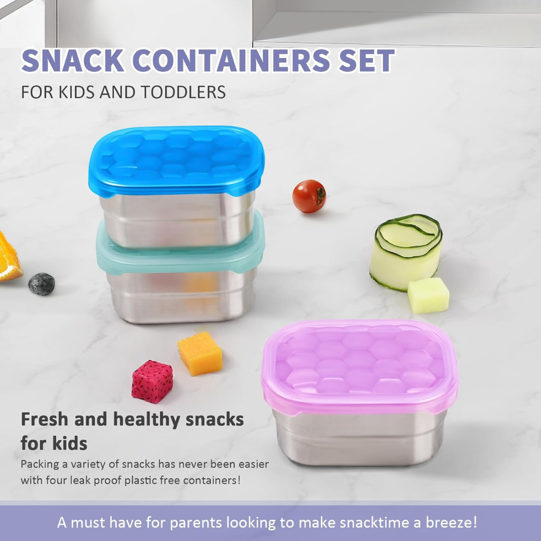 SnackGuard – RVS Snack Container with Silicone Lid