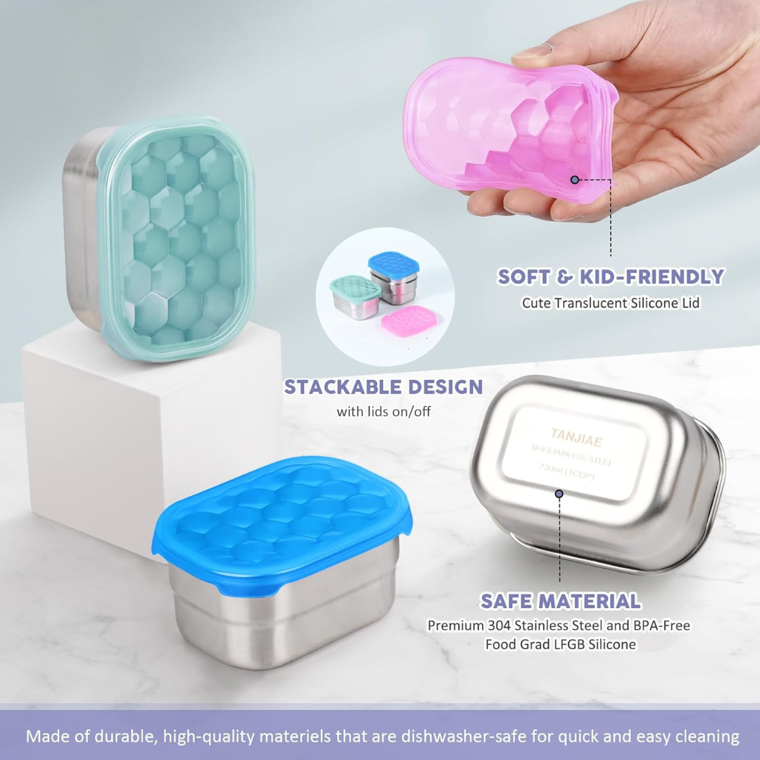 SnackGuard – RVS Snack Container with Silicone Lid