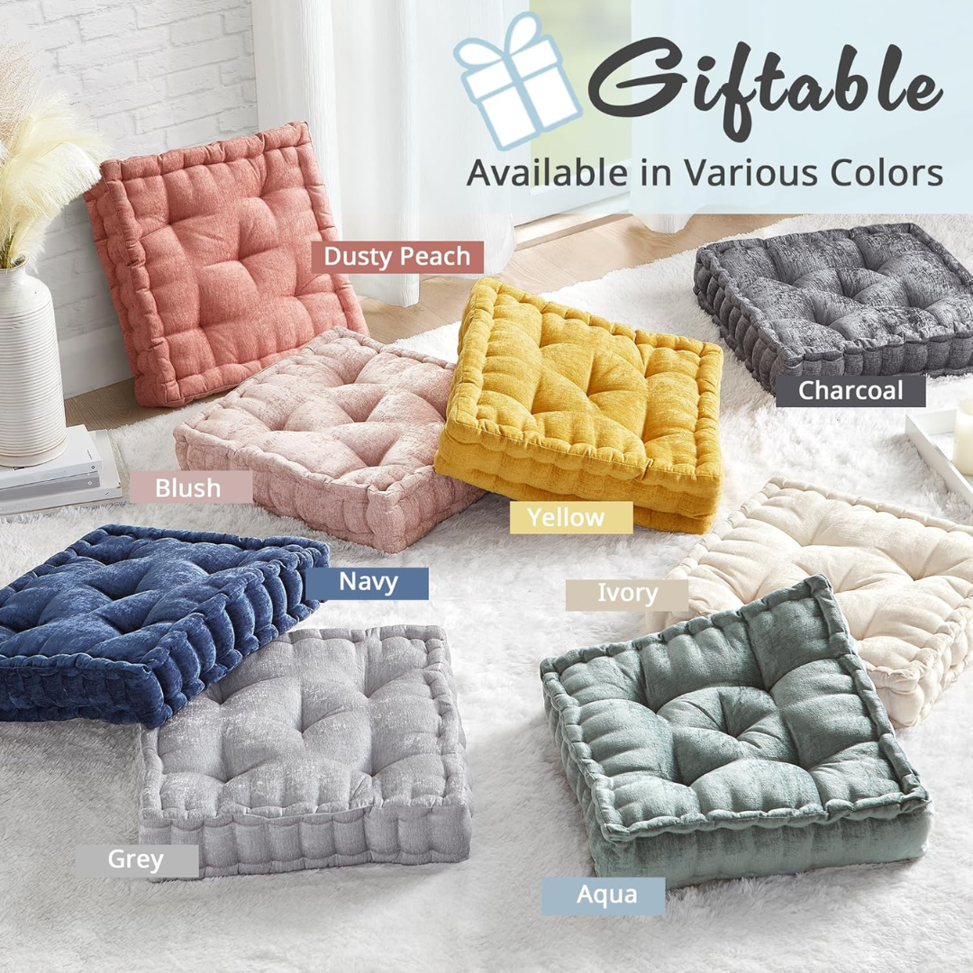 ZenComfort - Luxurious Chenille Meditation Cushion for the Floor