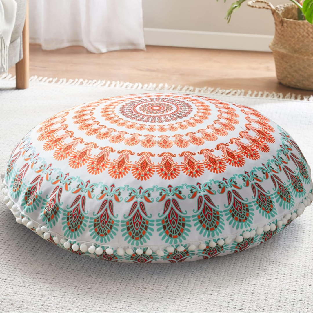 Mandala Cushion – Bohemian Meditation Cushion for the Floor