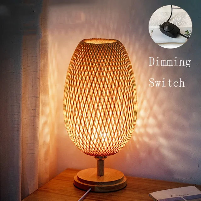 VintageBamboo - Vintage table lamp in bamboo