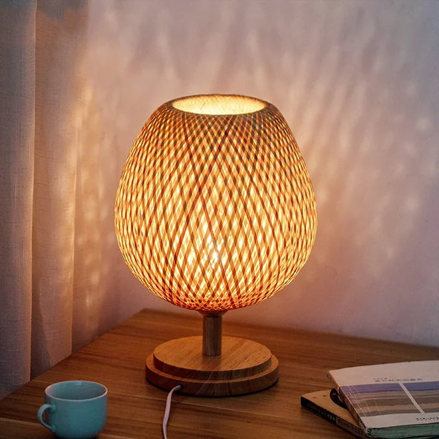 VintageBamboo - Vintage table lamp in bamboo
