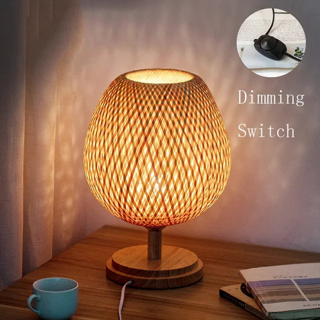 VintageBamboo - Vintage table lamp in bamboo