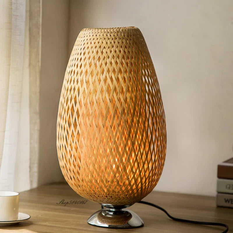 VintageBamboo - Vintage table lamp in bamboo