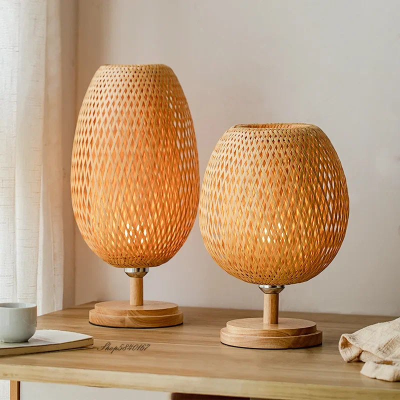 VintageBamboo - Vintage table lamp in bamboo