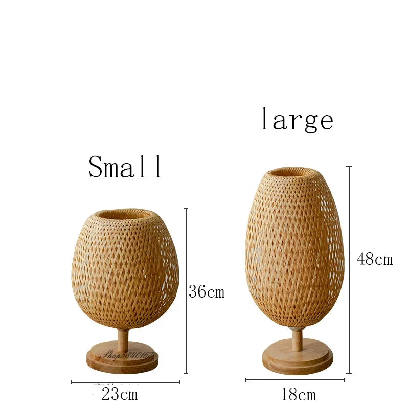 VintageBamboo - Vintage table lamp in bamboo