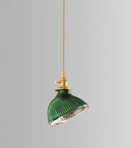 GlassGleam – Retro Glass Pendant Lamp for Atmospheric Lighting
