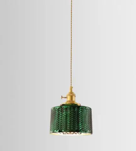 GlassGleam – Retro Glass Pendant Lamp for Atmospheric Lighting