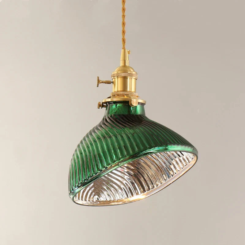 GlassGleam – Retro Glass Pendant Lamp for Atmospheric Lighting