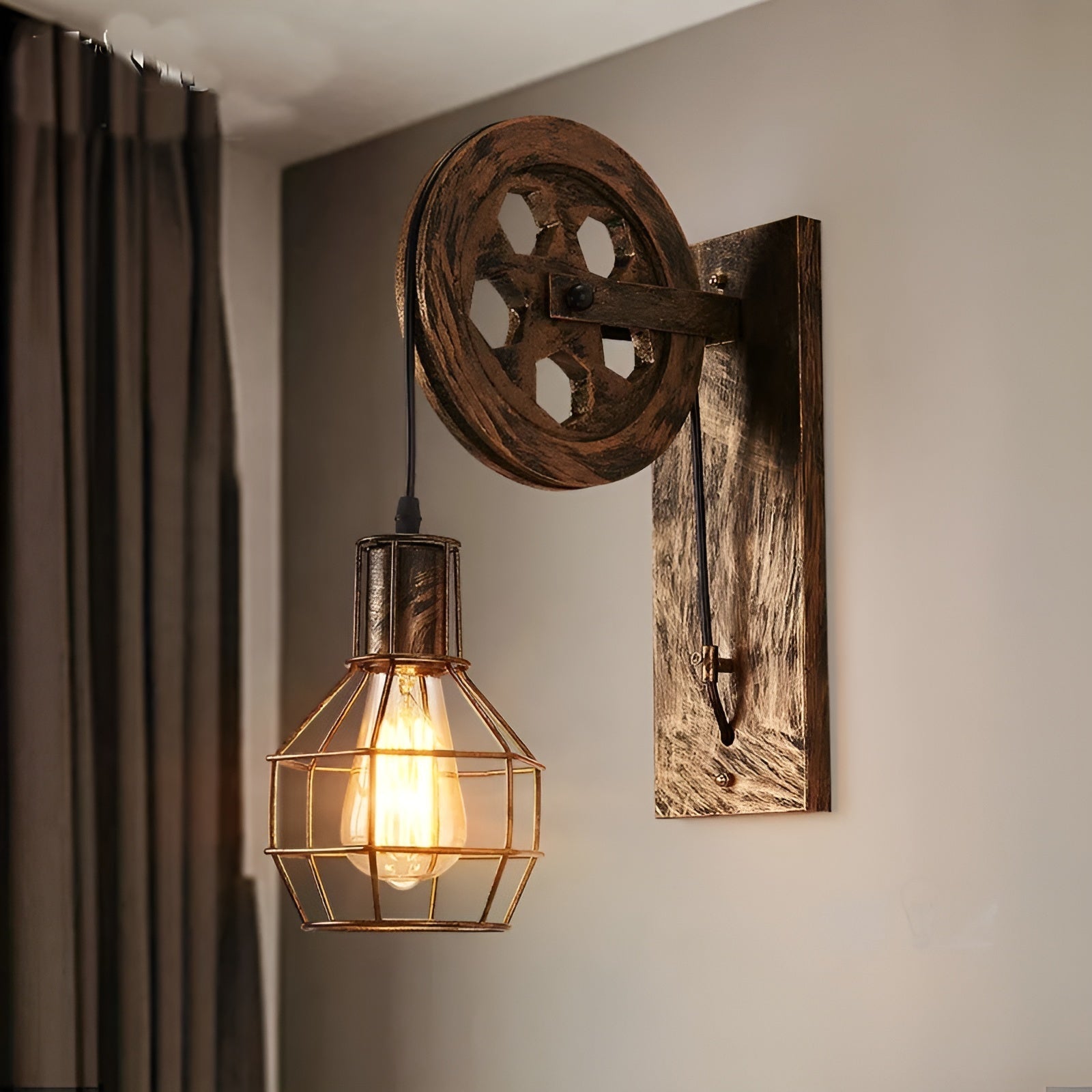 Luxe Vintage LED Wall Lamp – Industrial Style Interior from ShineGlow