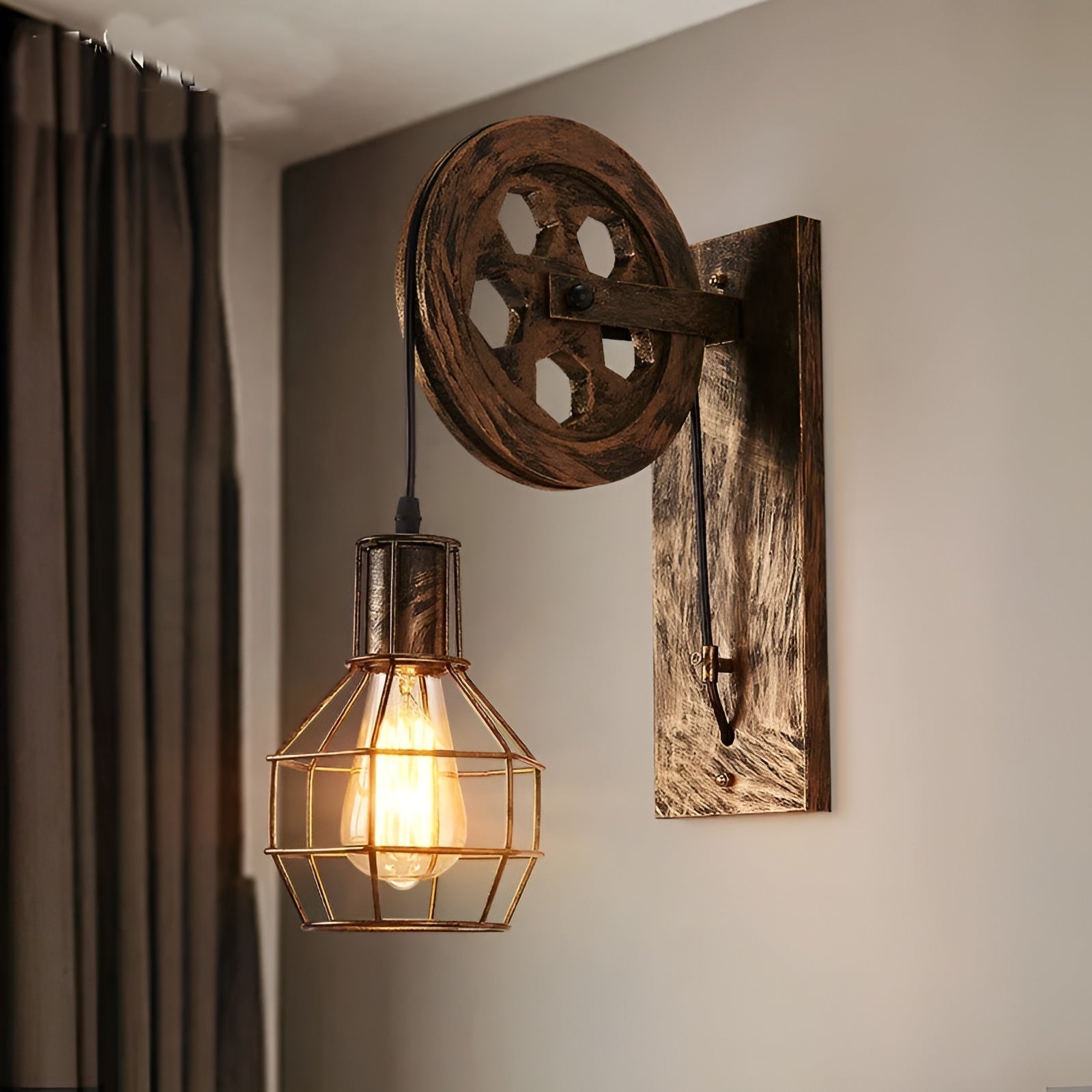 Luxe Vintage LED Wall Lamp – Industrial Style Interior from ShineGlow