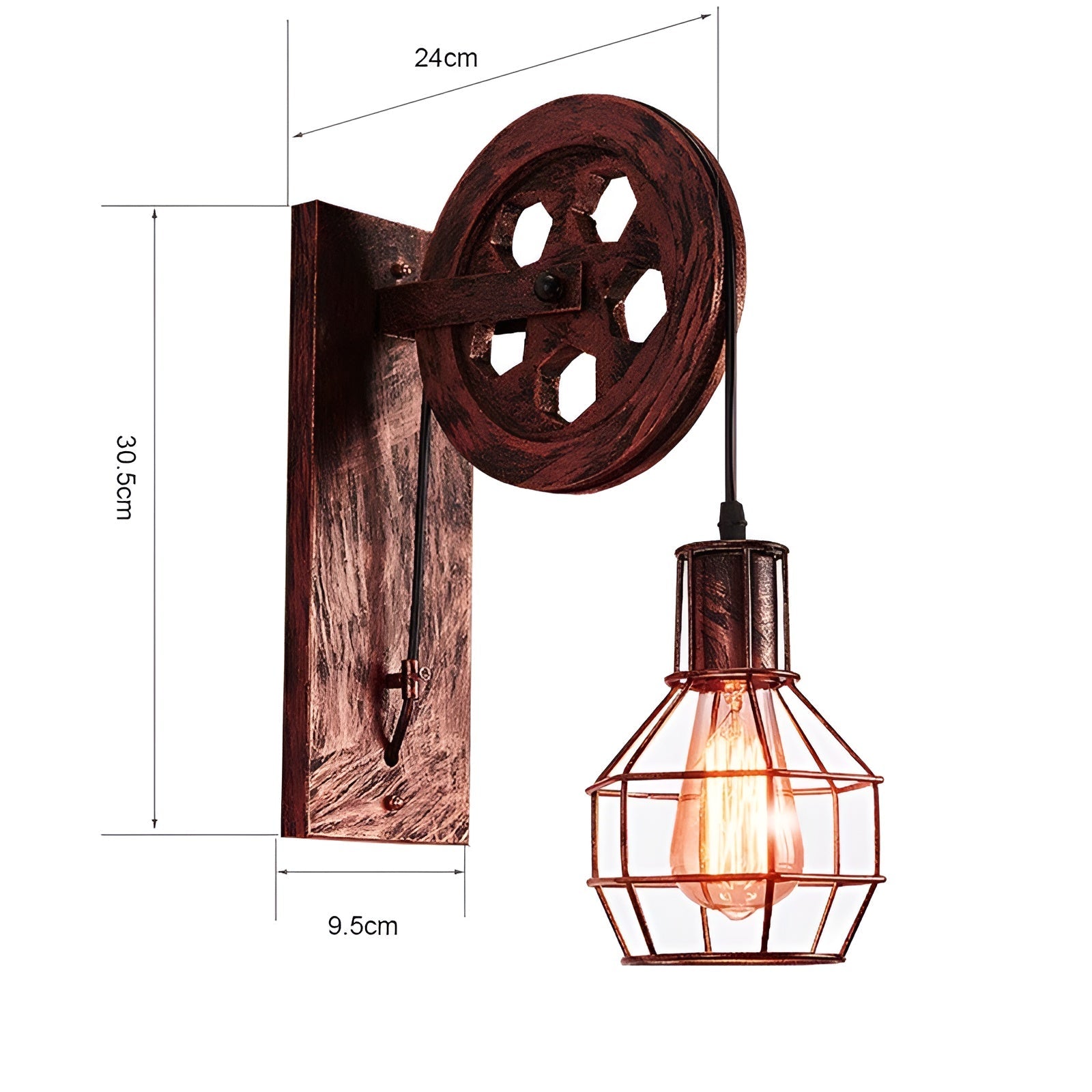 Luxe Vintage LED Wall Lamp – Industrial Style Interior from ShineGlow