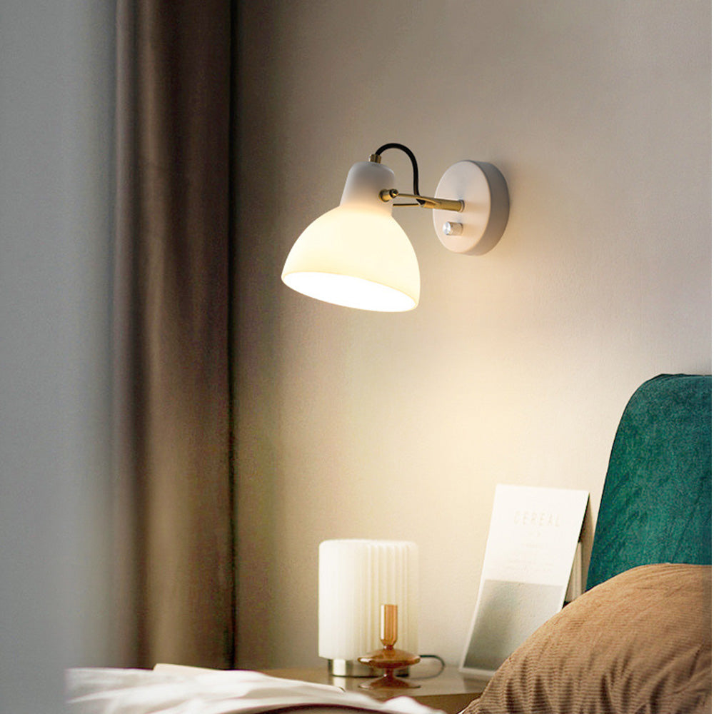 EssenceGlow - Minimalistisk Vit Glas Vägglampa