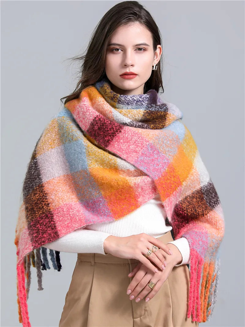 CosyPlaid Scarf – Warm, Trendy Winter Style