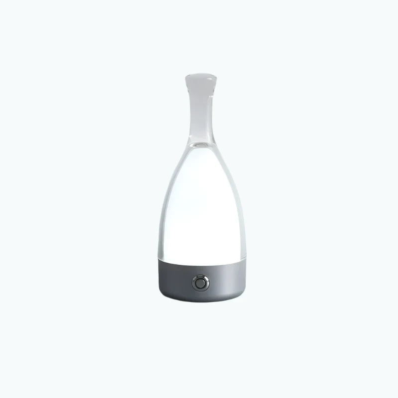 Stylish Wine Bottle Table Lamp - Rechargeable with Dimmable Lighting