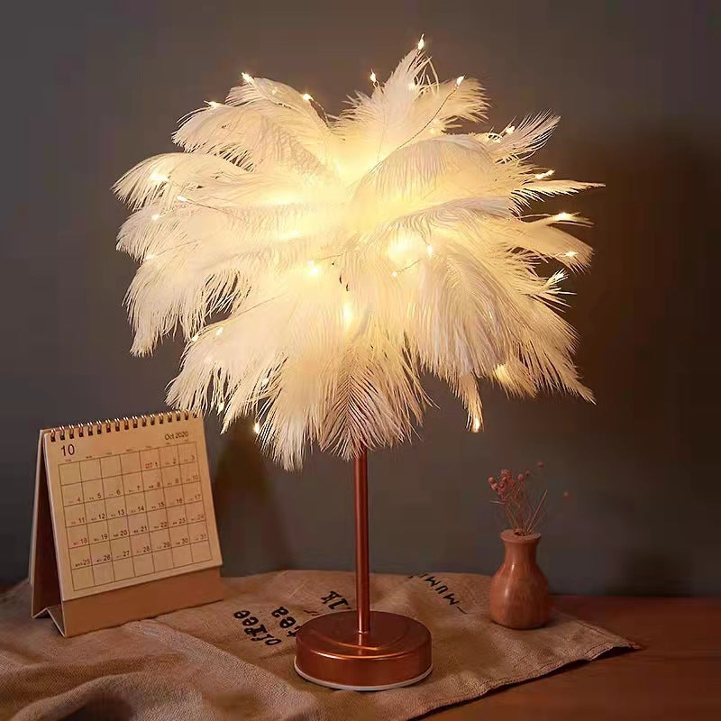 OstrichGlow Night Light - Unique Spherical Lamp with Pink Base
