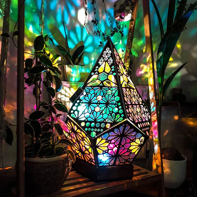 PrismaGlow Holographic LED Projector Lamp - Colorful Mood Lighting
