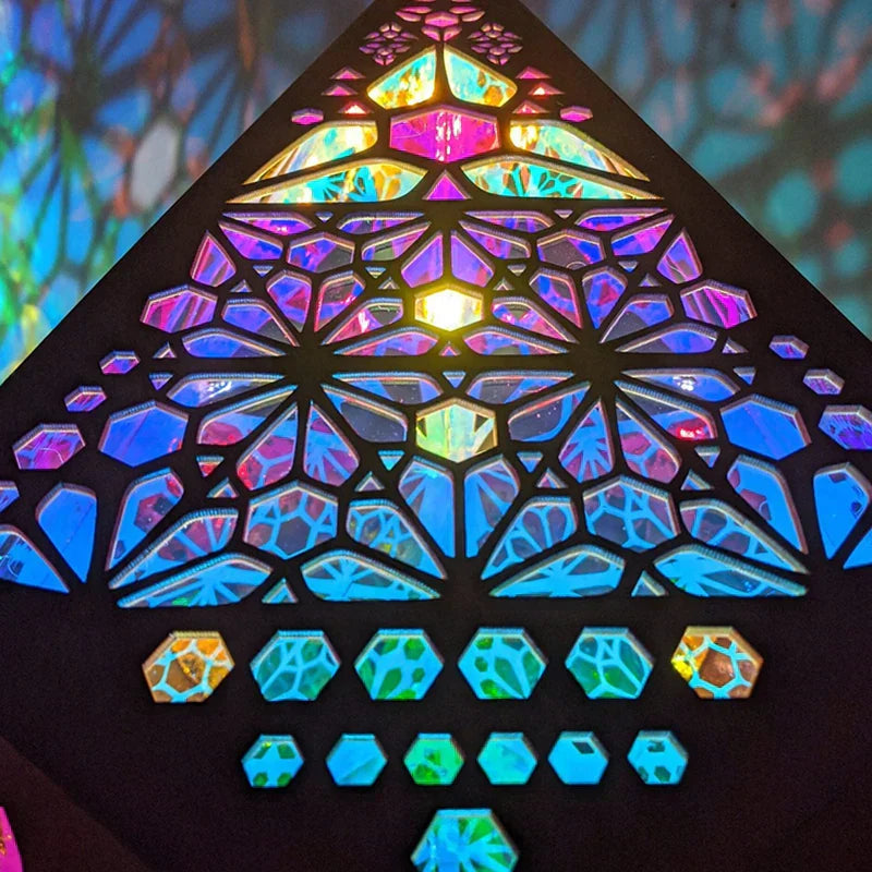 PrismaGlow Holographic LED Projector Lamp - Colorful Mood Lighting