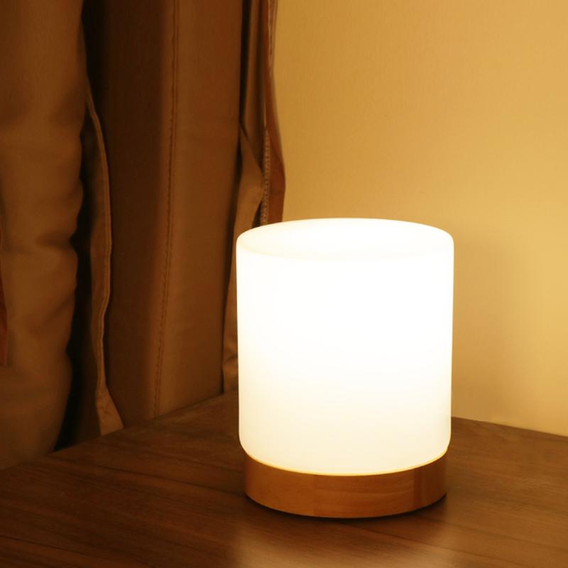 LumiGlow - Refined Glass Tablet Lamp with Touch LED