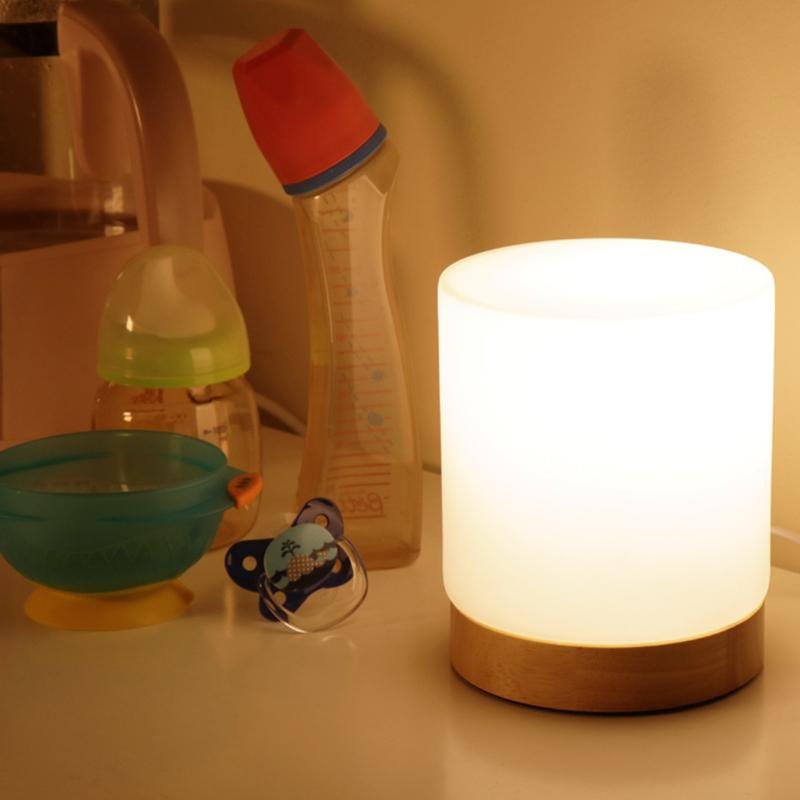 LumiGlow - Refined Glass Tablet Lamp with Touch LED
