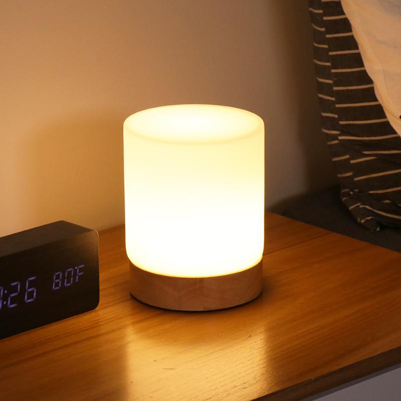 LumiGlow - Refined Glass Tablet Lamp with Touch LED