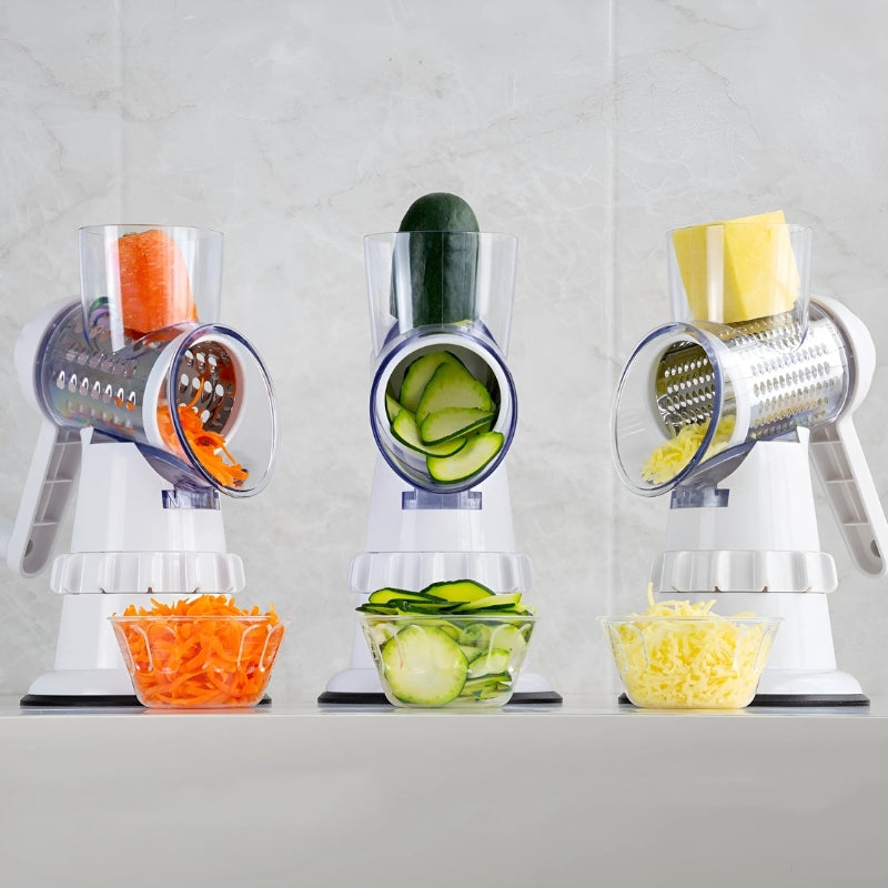VeggieMaster Cutter - Manual Vegetable Cutter with 3 Blades