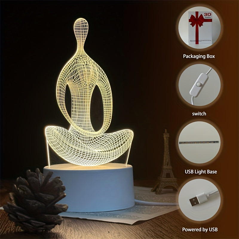ZenLight - Modern 3D Yogalampa
