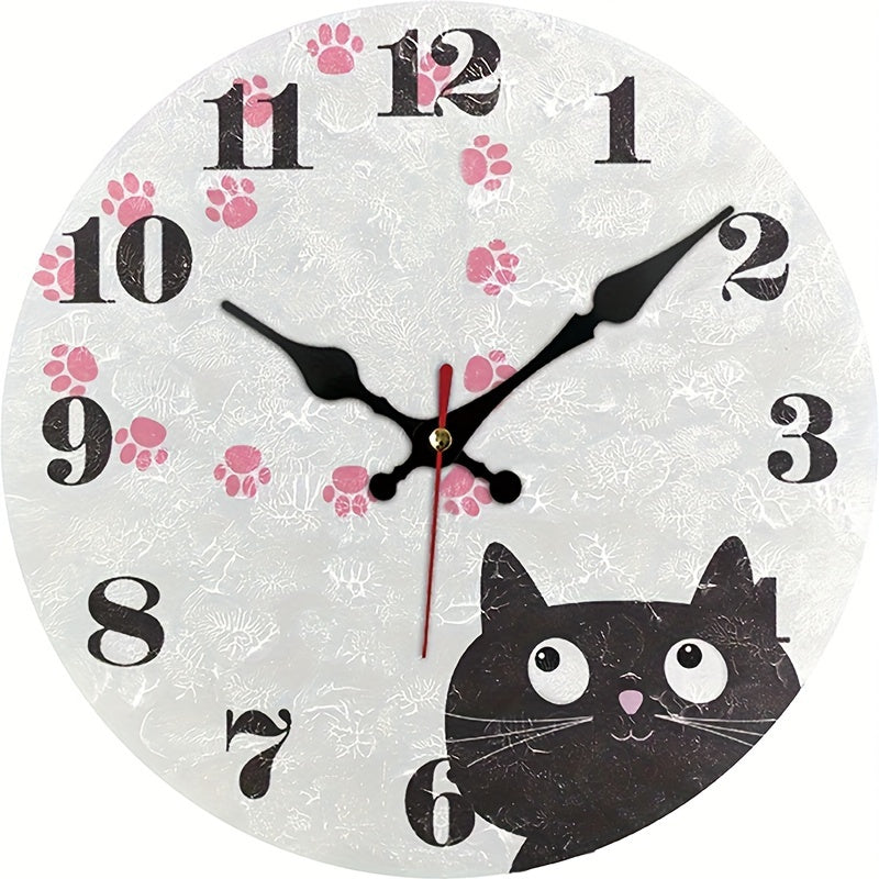PurrTime Clock – Stylish Quiet Cat for Wall