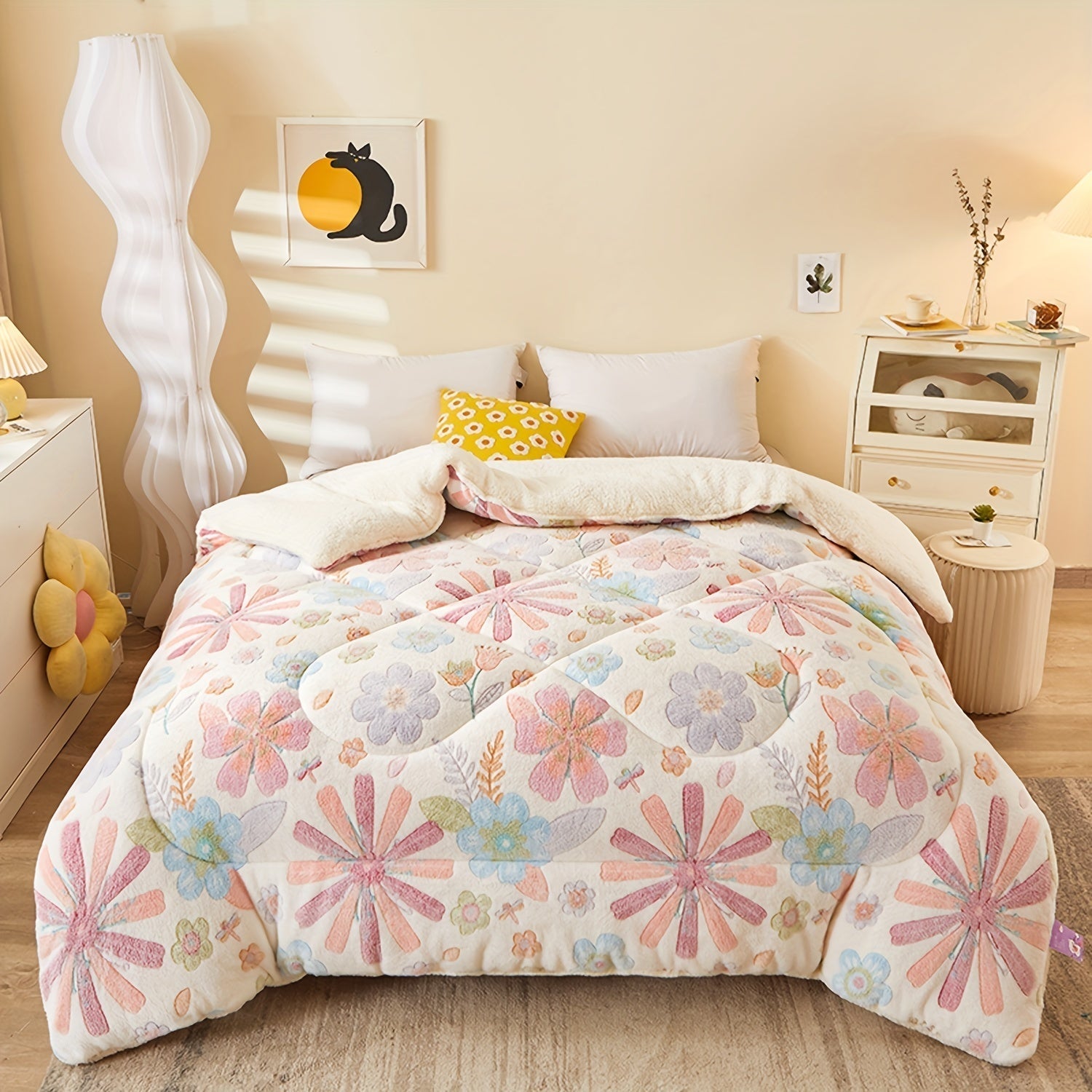FloralDream – Soft Fleece Winter Blanket