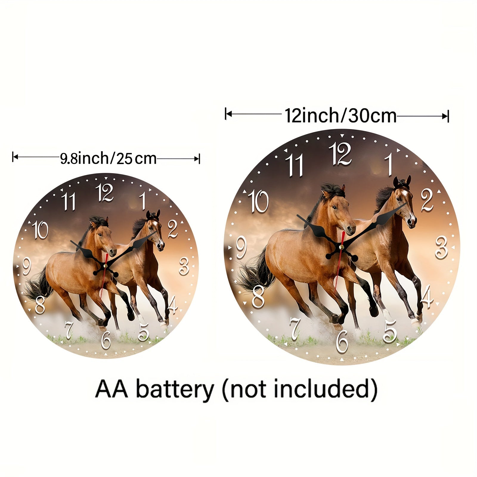 GallopTime Clock – Elegant Horse Racing Wall Clock