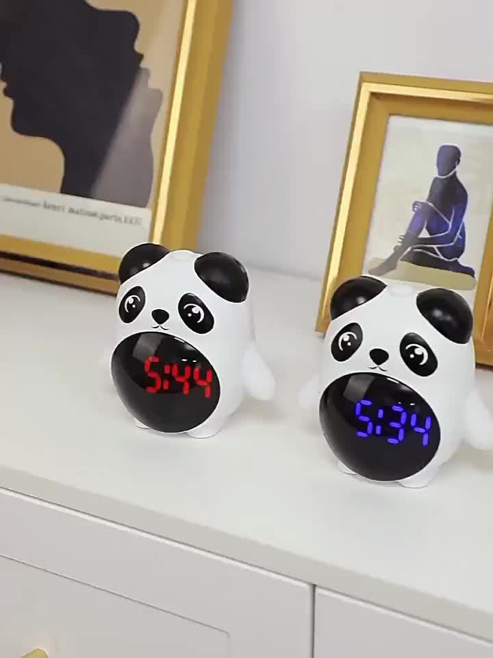 PandaGlow Clock - Cute Rechargeable Alarm Clock with Temperature