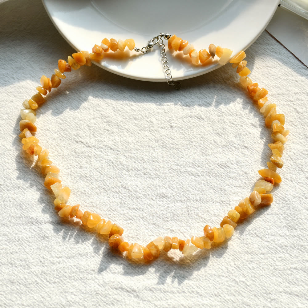 Elegant Polished Crystal Necklace - Lina