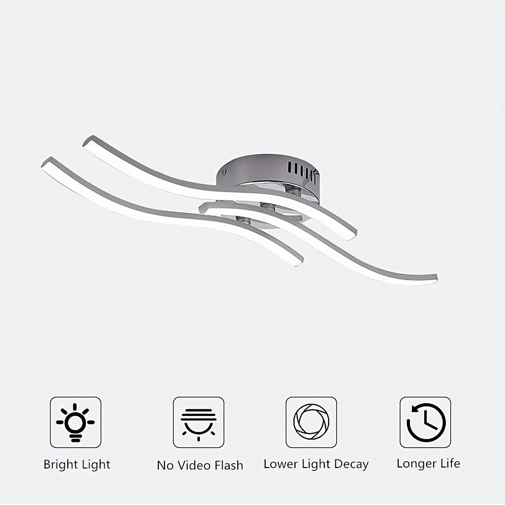 LumaCurve Light - Modern Dimmable LED Ceiling Light