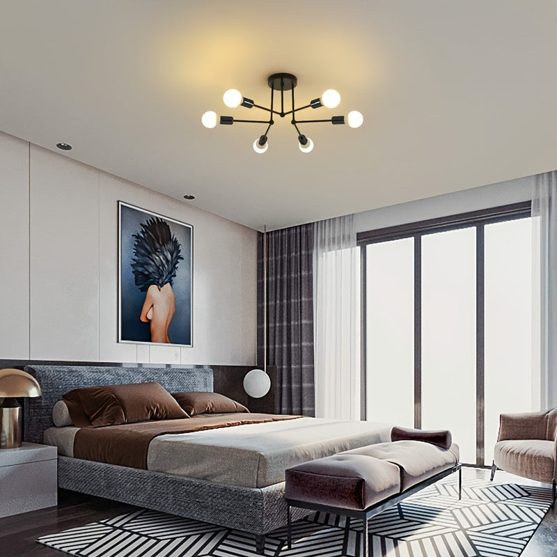 RetroGlow - Industrial 6-Light Ceiling Light