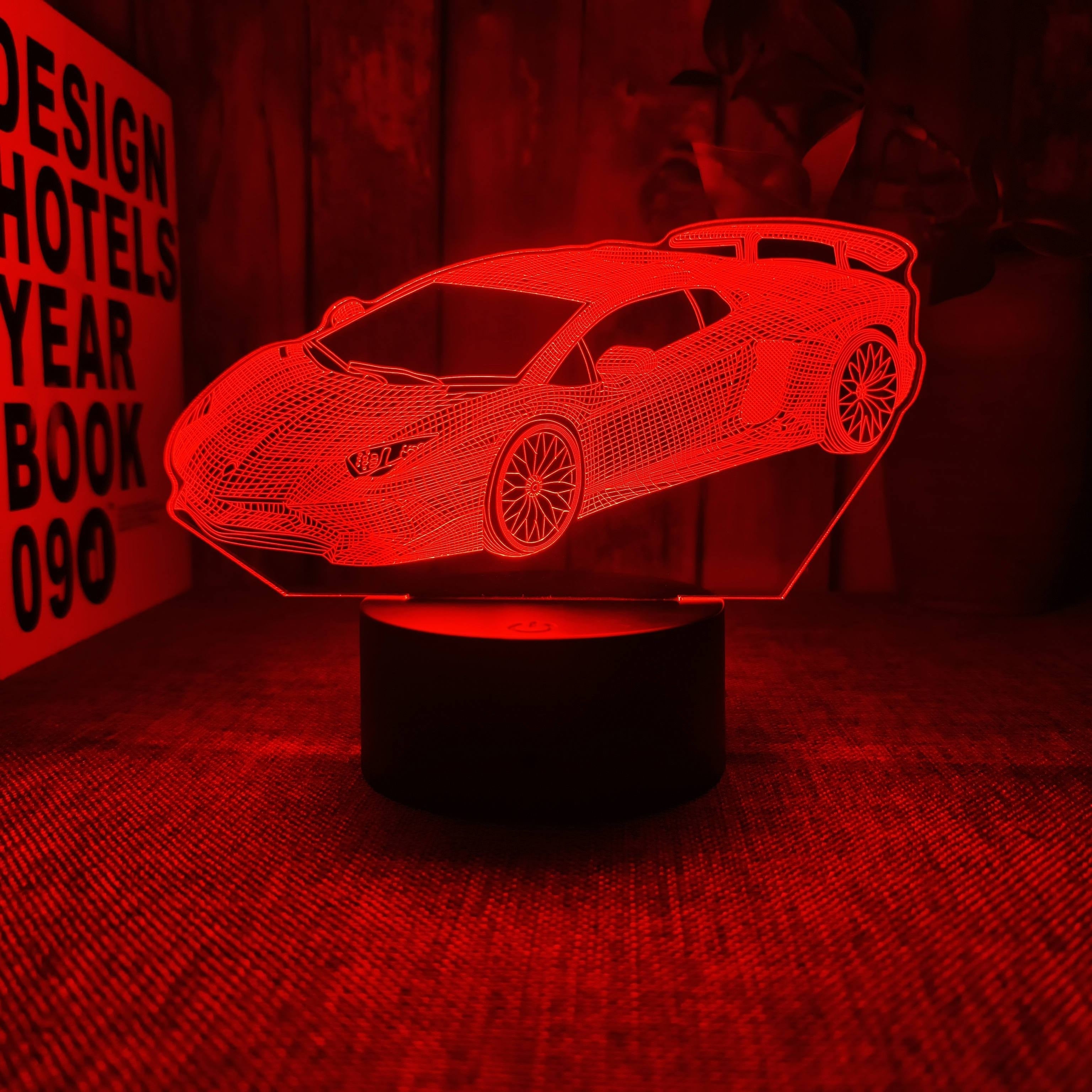 AutoLamp – 3D Sports Car Night Light with USB